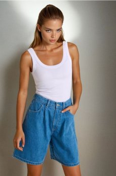 Джинсові бермуди - синій