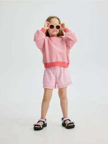 Reserved - Шорты с оборкой - рожевий - 6619G-30X