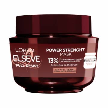 Маска LOreal Paris Elseve Full Resist Arginine + Aminexil для ослабленных волос, склонных к выпадению, 300 мл Маска LOreal Paris Elseve Full Resist Arginine + Aminexil для ослабленных волос, склонных к выпадению, 300 мл