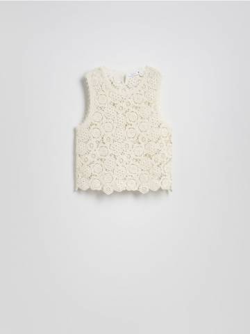 Reserved - Ажурний топ - кремовий - VD213-01X Reserved - Ажурний топ - кремовий - VD213-01X