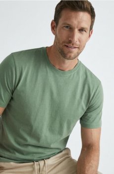 Бавовняна футболка basic - зелений