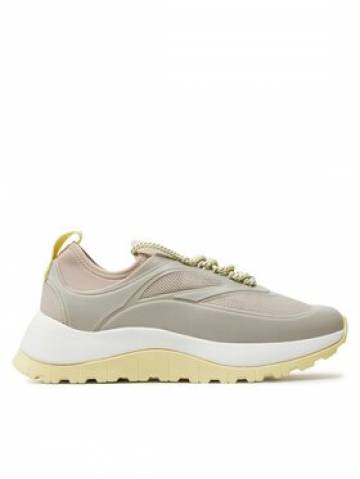 Calvin Klein Снікерcи Runner Lace Up Caging HW0HW01900 Бежевий Calvin Klein Снікерcи Runner Lace Up Caging HW0HW01900 Бежевий