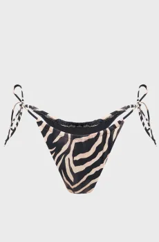 Женские черные трусики из купальника с узором Черный L HUGO 50561306;963