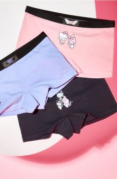 Бавовняні боксери з принтом 3 pack Hello Kitty and Friends - різнобарвний