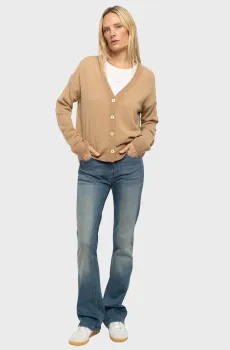 Женский бежевый кашемировый кардиган Mirkaz Бежевый L ZADIG&VOLTAIRE KWCA01722_CAMEL