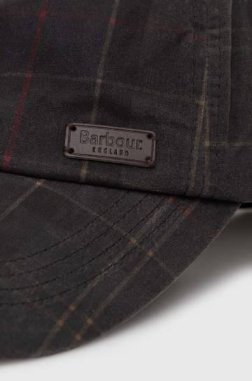Хлопковая кепка Barbour Darwen Tartan Sports Cap цвет зелёный узор MHA0554 Хлопковая кепка Barbour Darwen Tartan Sports Cap цвет зелёный узор MHA0554