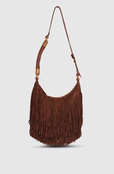 Коричневая замшевая сумка-хобо Ébène