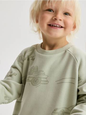 Reserved - Світшот із принтом - світло-зелений - 008FK-70X Reserved - Світшот із принтом - світло-зелений - 008FK-70X