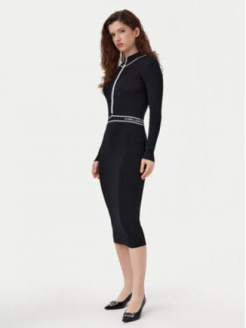 KARL LAGERFELD Трикотажна сукня A1W13027 Чорний Slim Fit KARL LAGERFELD Трикотажна сукня A1W13027 Чорний Slim Fit