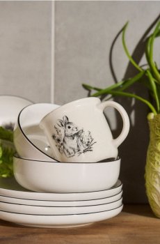 Керамічне горнятко з великоднім мотивом - чорний