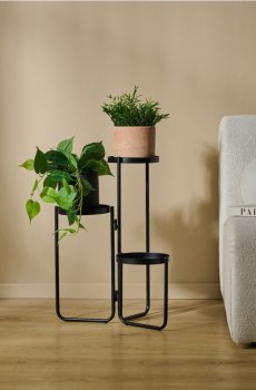 Металевий підставка для квітів - чорний