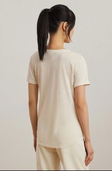 Льняная футболка Lauren Ralph Lauren