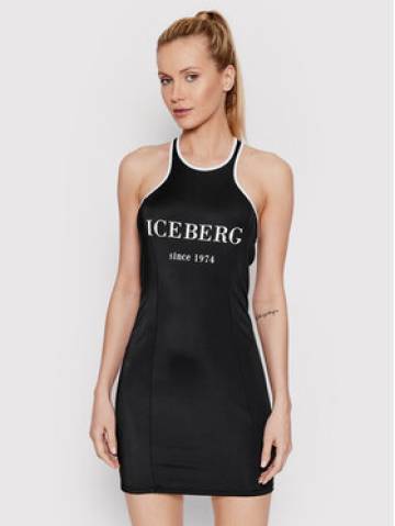 Iceberg Літня сукня ICE2WCU03 Чорний Slim Fit Iceberg Літня сукня ICE2WCU03 Чорний Slim Fit