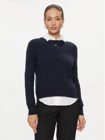 Tommy Jeans Светр Essential DW0DW17254 Cиній Regular Fit Tommy Jeans Светр Essential DW0DW17254 Cиній Regular Fit