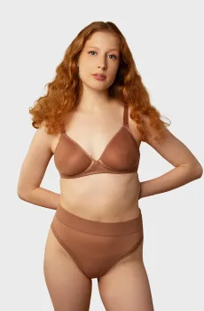 Женский коричневый бюстгальтер Коричневый 70E brabrabra SLZ26201015