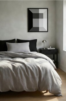 Комплект двосторонньої постільної білизни - сірий