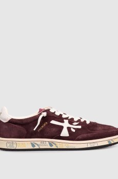 Бордовые замшевые кроссовки BSKT CLAY