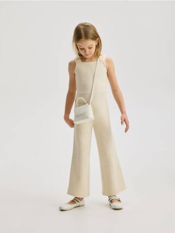 Reserved - GIRLS` JUMPSUIT - кремовий - 581EX-01X Reserved - GIRLS` JUMPSUIT - кремовий - 581EX-01X