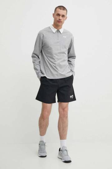 Хлопковый лонгслив Reebok Court Sport цвет серый меланж 100076423 Хлопковый лонгслив Reebok Court Sport цвет серый меланж 100076423