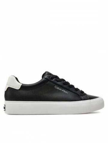 Calvin Klein Снікерcи Vulcanized Lace Up Lth HW0HW02037 Чорний Calvin Klein Снікерcи Vulcanized Lace Up Lth HW0HW02037 Чорний