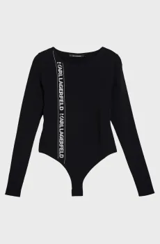 Женское черное боди Черный S Karl Lagerfeld 245W2005