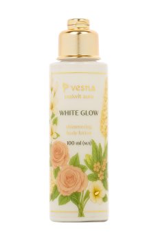 Увлажняющий лосьон для тела Vesna Rozkvit Aura White Glow Shimmering Body Lotion с шимером, 100 мл