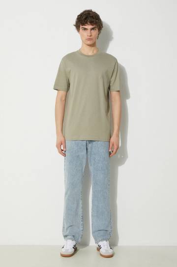 Хлопковая футболка Norse Projects Johannes Organic N Logo мужская цвет бежевый однотонная N01.0643.2053 Хлопковая футболка Norse Projects Johannes Organic N Logo мужская цвет бежевый однотонная N01.0643.2053