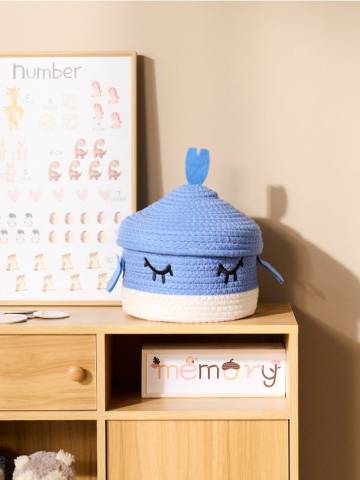 Плетений кошик для зберігання - різнобарвний