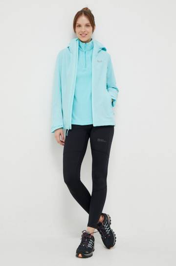 Куртка outdoor Jack Wolfskin Pack & Go Shell цвет бирюзовый Куртка outdoor Jack Wolfskin Pack & Go Shell цвет бирюзовый