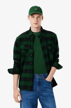 Мужская зеленая рубашка Зеленый 41 Lacoste CH7862U1Y
