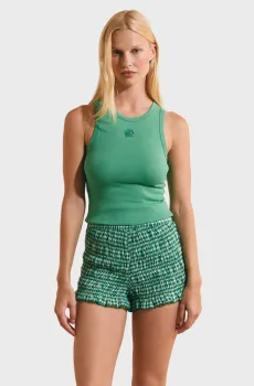 Женские зеленые шорты в клетку TEE Зеленый S Etam 6560379