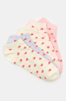 Бавовняні шкарпетки з квітковим візерунком 5 pack - різнобарвний