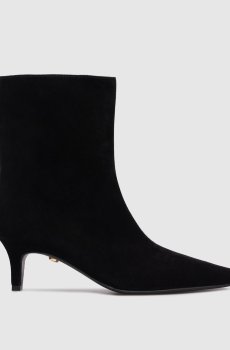 Черные замшевые ботильоны