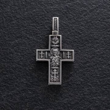 Православный серебряный крест "Господь Вседержитель. Св. мученик Трифон" 133005 Православный серебряный крест "Господь Вседержитель. Св. мученик Трифон" 133005