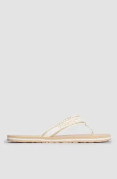 Женские бежевые вьетнамки HILFIGER BEACH Бежевый 38 Tommy Hilfiger FW0FW07905