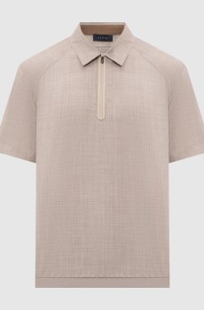 Бежевое поло из шерсти