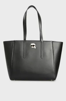 Женская черная кожаная сумка Черный ONESIZE Karl Lagerfeld 240W3081