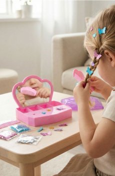 Іграшка – Набір для стилізації волосся з паєтками - різнобарвний