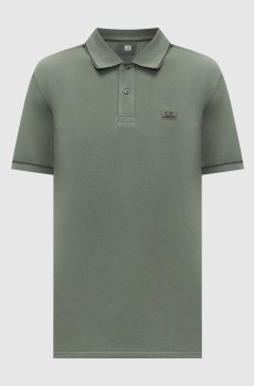 Зеленое поло с логотипом