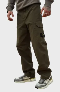 Чоловічі оливкові брюки карго  STONE ISLAND Оливковый 29 Stone Island K2S153100011-V0054