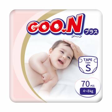 Подгузники Goo.N Plus унисекс, размер S (для детей 4-8 кг), 70 шт Подгузники Goo.N Plus унисекс, размер S (для детей 4-8 кг), 70 шт