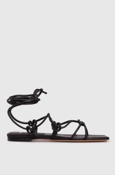 Женские черные кожаные сандалии Черный 37 BOSS 50453054;001