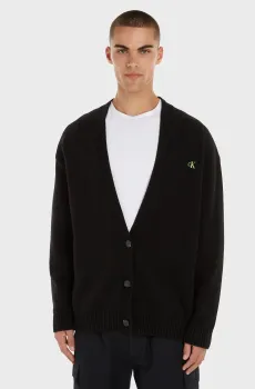 Мужской черный шерстяной кардиган Черный L Calvin Klein Jeans J30J324324