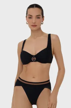 Женский черный лиф от купальника в горошек Черный 42B MARC&ANDRE L2514-Y-712