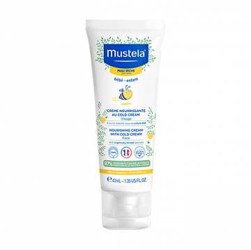 Детский питательный крем для лица Mustela Bebe Noursing Cream With Cold Cream, 40 мл Детский питательный крем для лица Mustela Bebe Noursing Cream With Cold Cream, 40 мл
