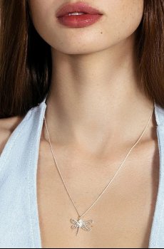 Посеребрённая цепочка Lilou Dragonfly