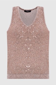 Коричневый топ WKDTEMPO с паетками