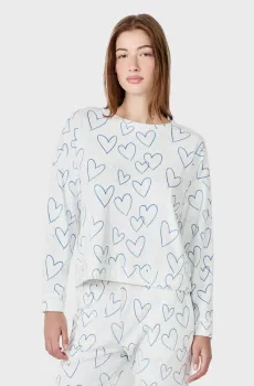 Женский белый свитшот c узором DOWY Белый S Etam 6555236