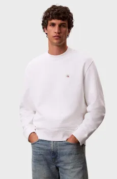 Мужской белый свитшот BADGE Белый M Calvin Klein Jeans LV04RC273G