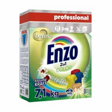 Стиральный порошок Deluxe Enzo 2 in 1 Сolor 100 стирок, 7.1 кг